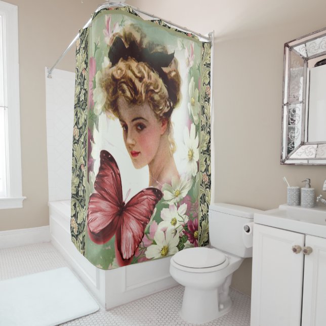 Rideau de douche Floral Victorian (En situation)