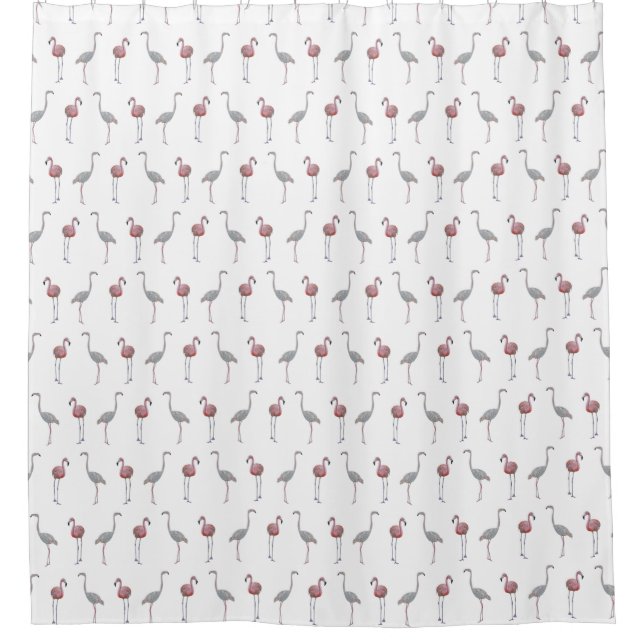 Rideau de douche français Flamant rose (Choisir la (Devant)
