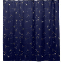 Rideau de douche Ginkgo de la marine