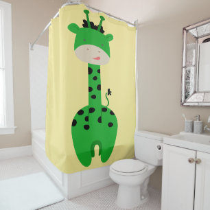 Rideau de douche Giraffe verte