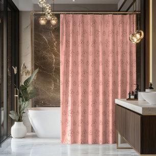 Rideau de douche groovy rétro Noël pastel amusant
