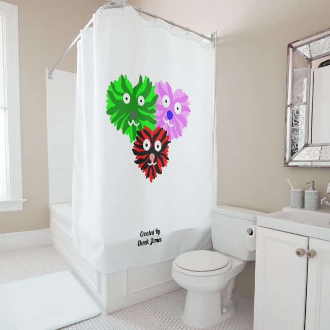 Rideau de douche Heart Fuzzies (En situation)