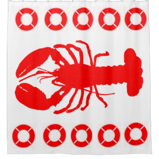 Rideau de douche Homard et Préservatif de Vie