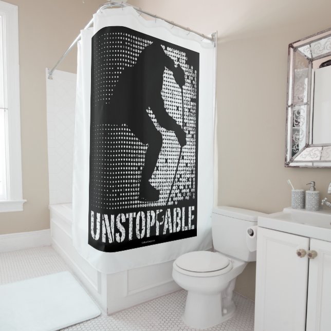 Rideau de douche imparable (Hockey) (En situation)