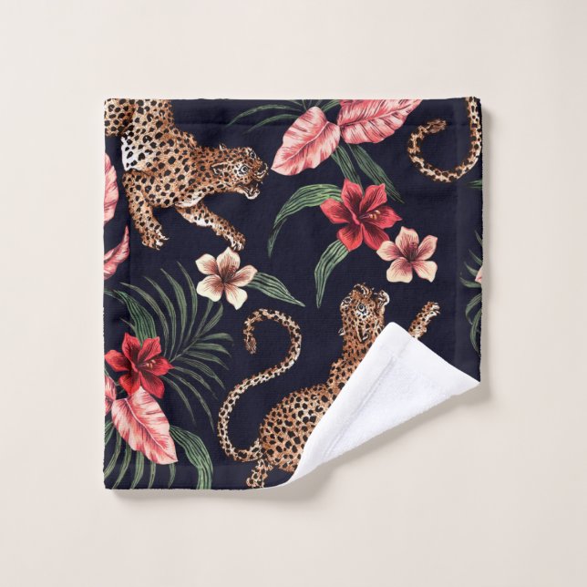 Rideau de douche Leopard Motif (Gant de toilette)