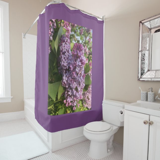 Rideau de douche Lilac violet (En situation)