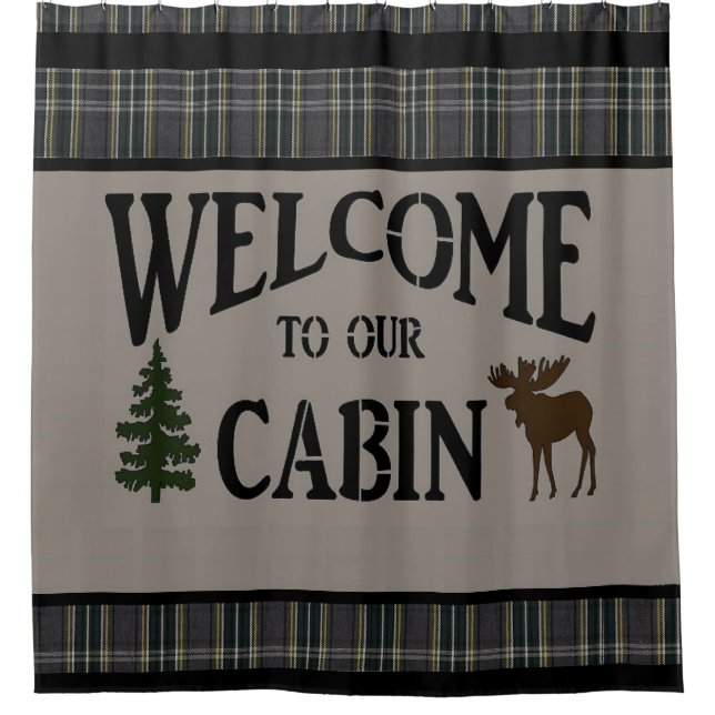 RIDEAU DE DOUCHE "Lodge/Cabine" (Devant)