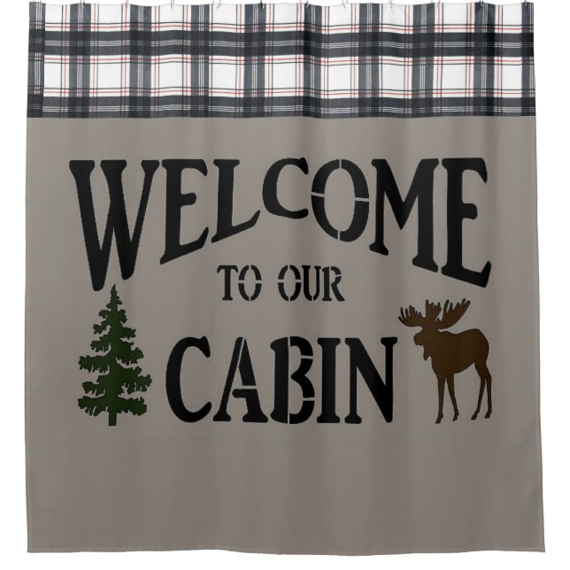 RIDEAU DE DOUCHE "Lodge/Cabine" (Devant)