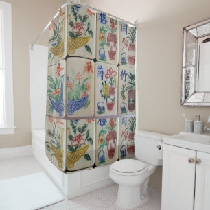 Rideau de douche Mahjong