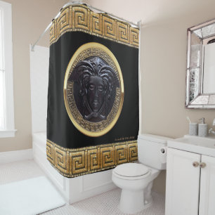 Rideau de douche Medusa Noire Revival grec
