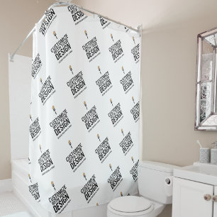 Rideau de douche minimaliste personnalisé à la mar