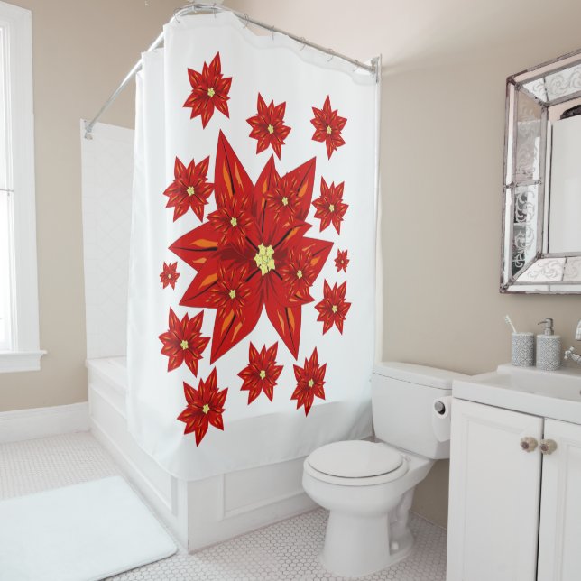 Rideau de douche Noël (En situation)