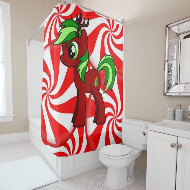 Rideau de douche Noël (En situation)