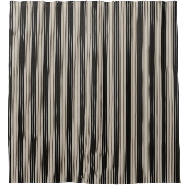 Rideau de douche Noir et Beige Classic HAMbyWG (Devant)