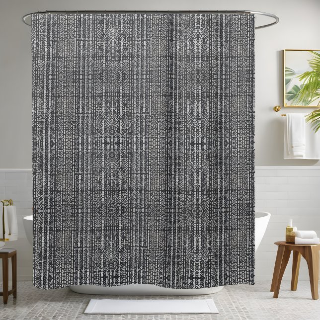 Rideau de douche noir et gris Style 2 (Créateur téléchargé)