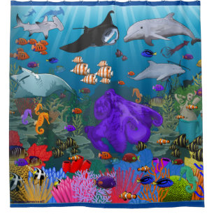 Rideau de douche Ocean Life