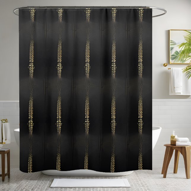 Rideau de douche or et noir (Créateur téléchargé)