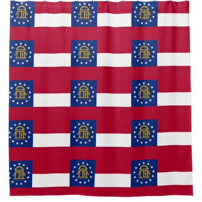 Rideau de douche patriotique avec drapeau de la Gé (Devant)