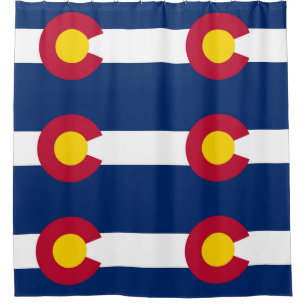 Rideau de douche patriotique avec drapeau du Color