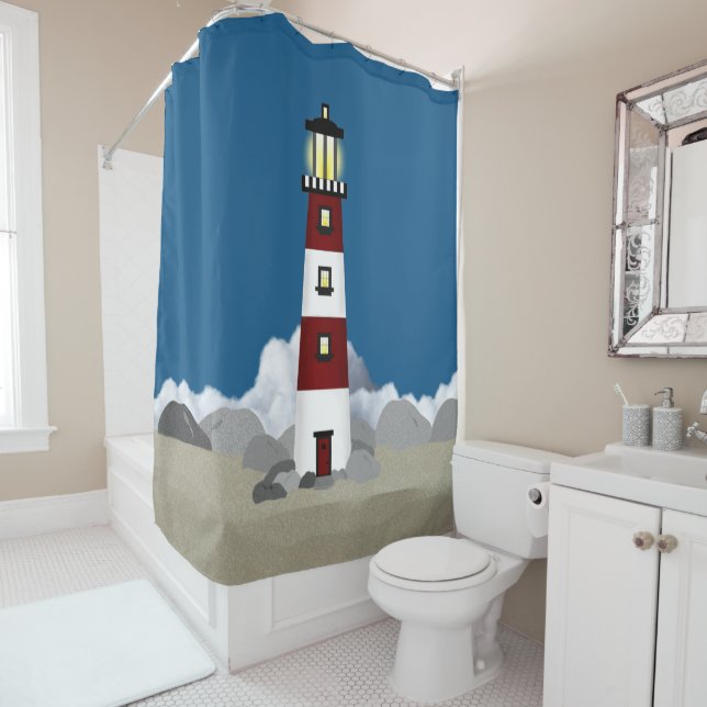Rideau de douche phare (En situation)