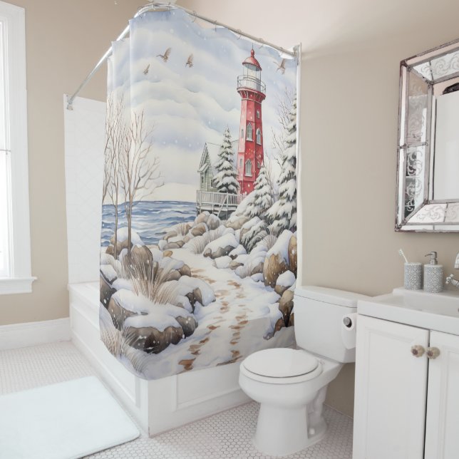 Rideau de douche phare (En situation)