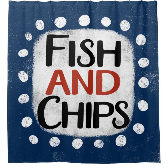 Rideau De Douche Poisson Et Chips (Devant)