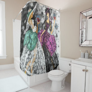 Rideau de douche pour dames moderne