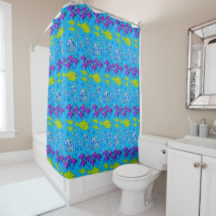 Rideau de douche pour enfants de poisson