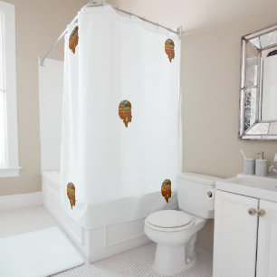 Rideau de douche pour femme Afro