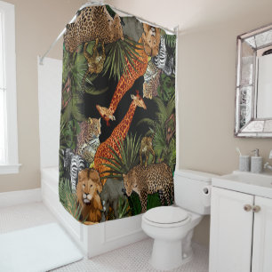Rideau de douche pour la faune africaine