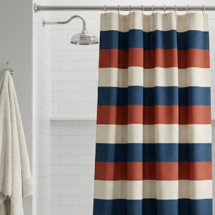 Rideau de douche rayé Americana – Audacieux