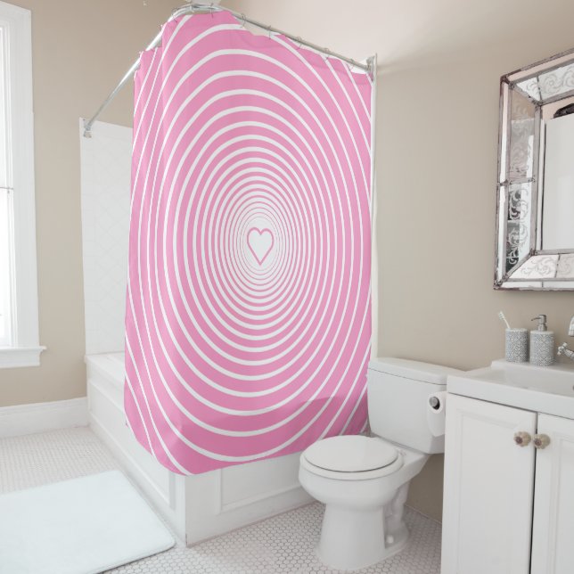 Rideau de douche rose - Vos couleurs (En situation)