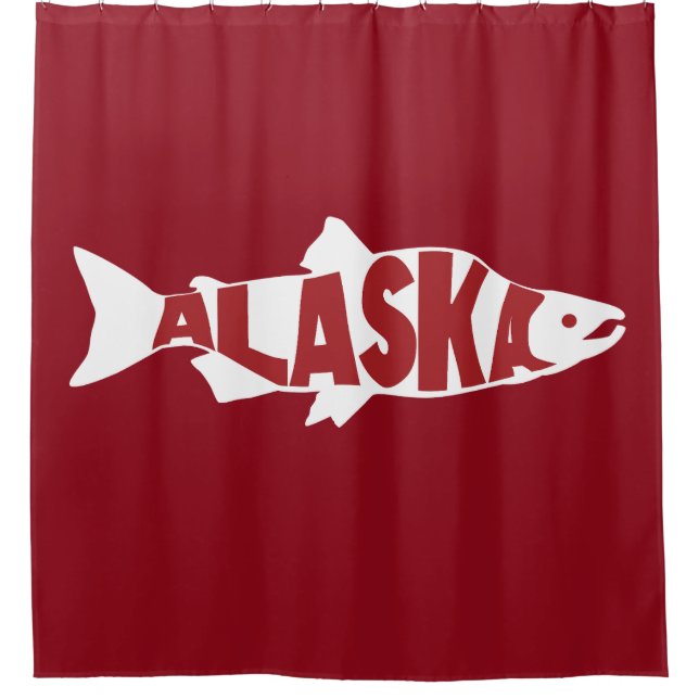 Rideau de douche Saumon de l'Alaska (Devant)
