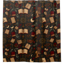 Rideau de douche Scholarly Dark Academia