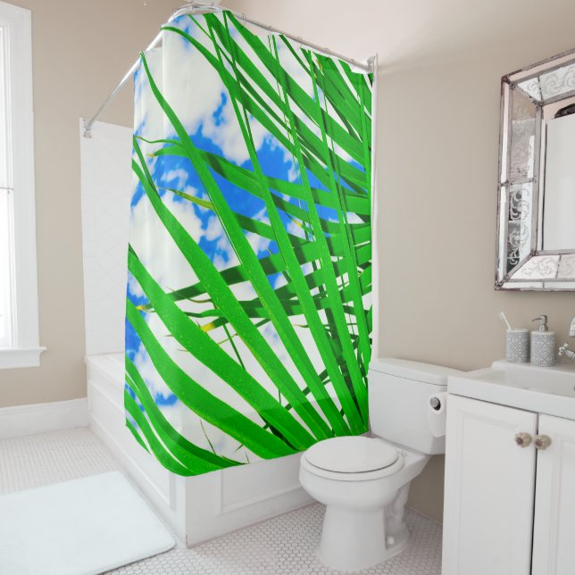 Rideau de douche Sky Palm (En situation)