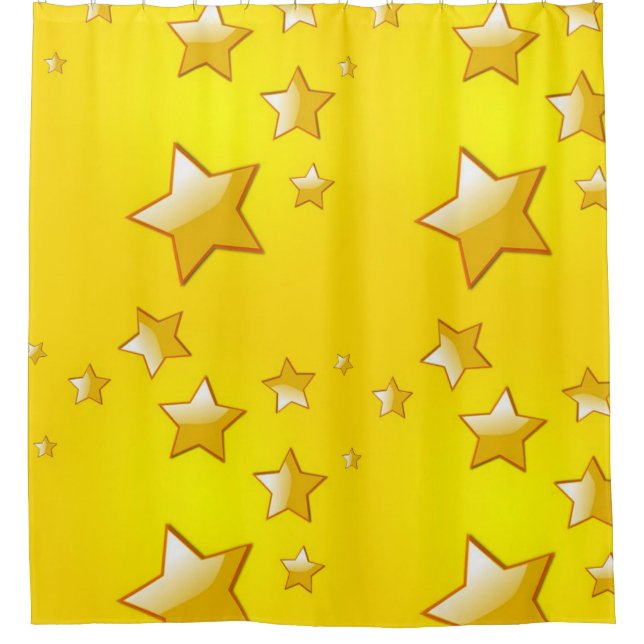 Rideau de douche Stars jaunes (Devant)