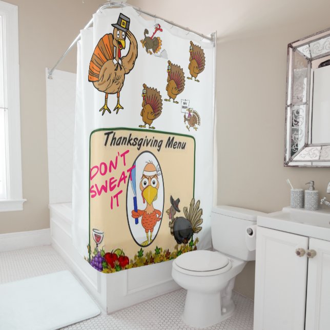 rideau de douche Thanksgiving (En situation)