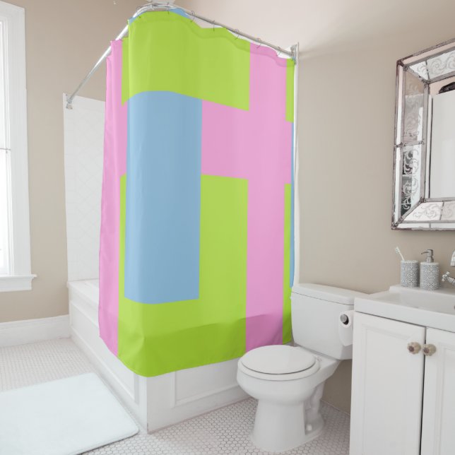 Rideau de douche Tri Color (En situation)