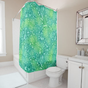 rideau de douche vert batik