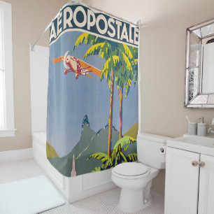 Rideau de douche Vintage Aéropostale