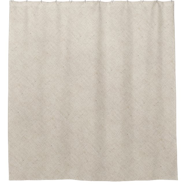 Rideau en douche beige de tissu texturisé de toile (Devant)