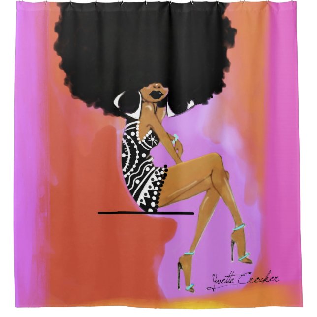 Rideau en douche d'âme d'Afro (Devant)