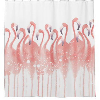 Rideau en douche de corail de Flamant rose