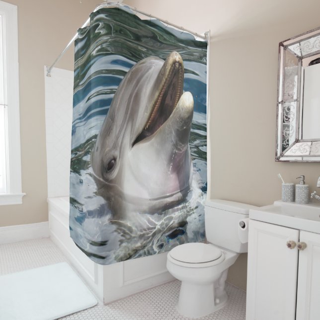 Rideau en douche de dauphin (En situation)
