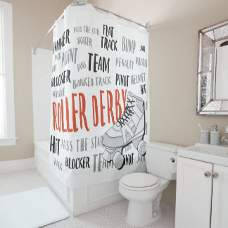Rideau en douche de Derby de rouleau