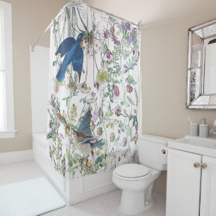 Rideau en douche de fleur de fleur sauvage