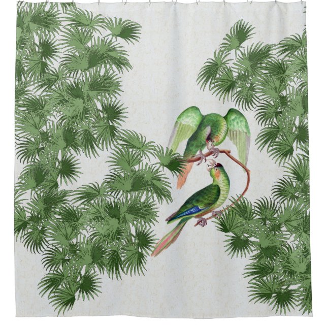 Rideau en douche de fronde de palmier d'oiseaux de (Devant)