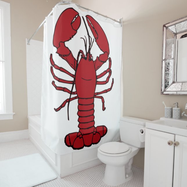 Rideau en douche de homard (En situation)