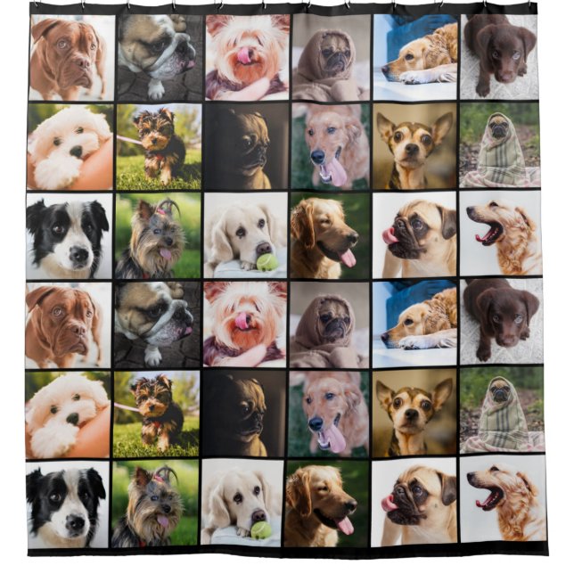 Rideau en douche de l'amoureux des chiens (Devant)