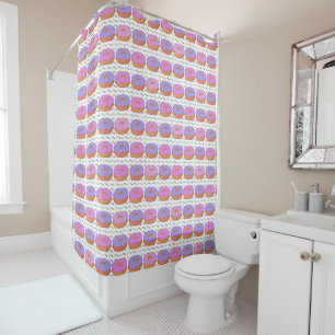 Rideau en douche de motif de beignet